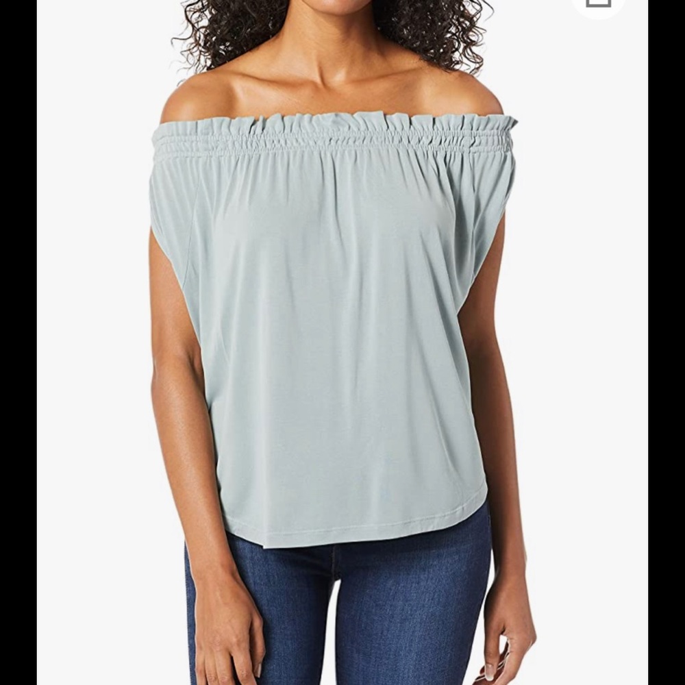 NWT Lucky Brand off the shoulder top sage size XL